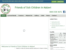 Tablet Screenshot of friendsofsickchildreninmalawi.org